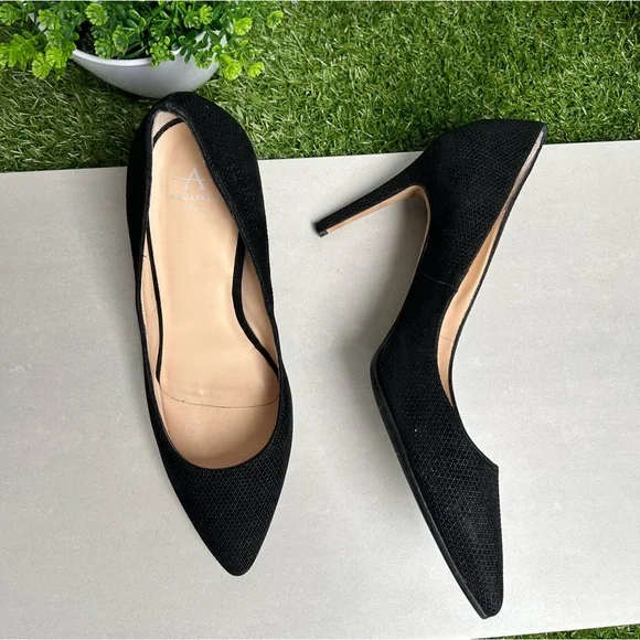 Aquatalia Pump black shoes for Women size 8.5 3” gently used/Made in Italy - Picture 1 of 15